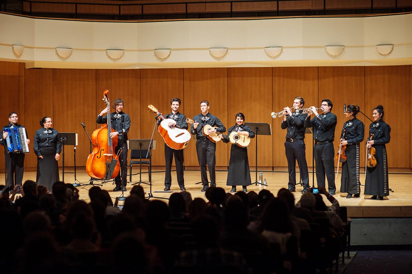 Mariachi ensemble performing in the King Center Concert Hall
